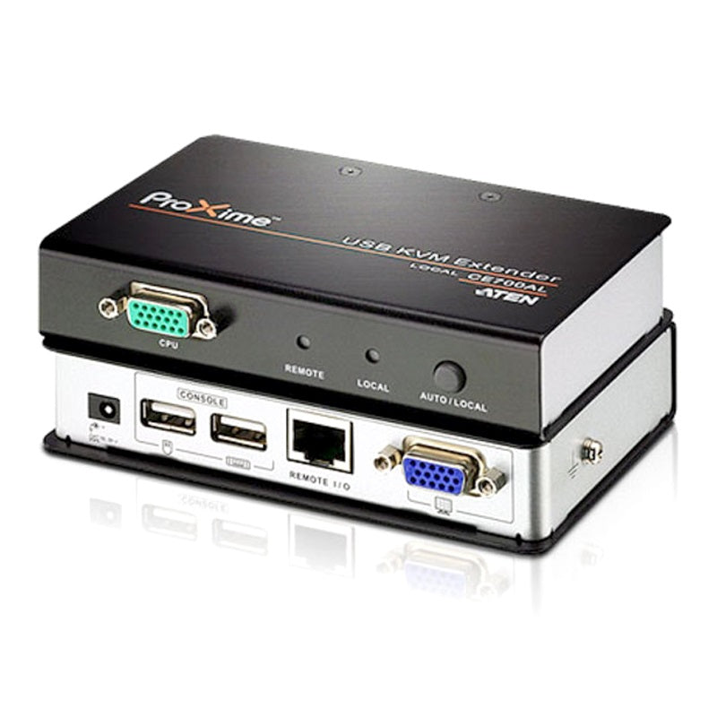 Aten KVM Extender Kit VGA/USB Cat 5 Extender w/ Local Access, 1920x1200@60Hz 30m, 1600x1200@60Hz 100m, 1280x1024@60Hz 150m Aten KVM Extender Kit VGA/USB Cat 5 Extender w/ Local Access, 1920x1200@60Hz 30m, 1600x1200@60Hz 100m, 1280x1024@60Hz 150m